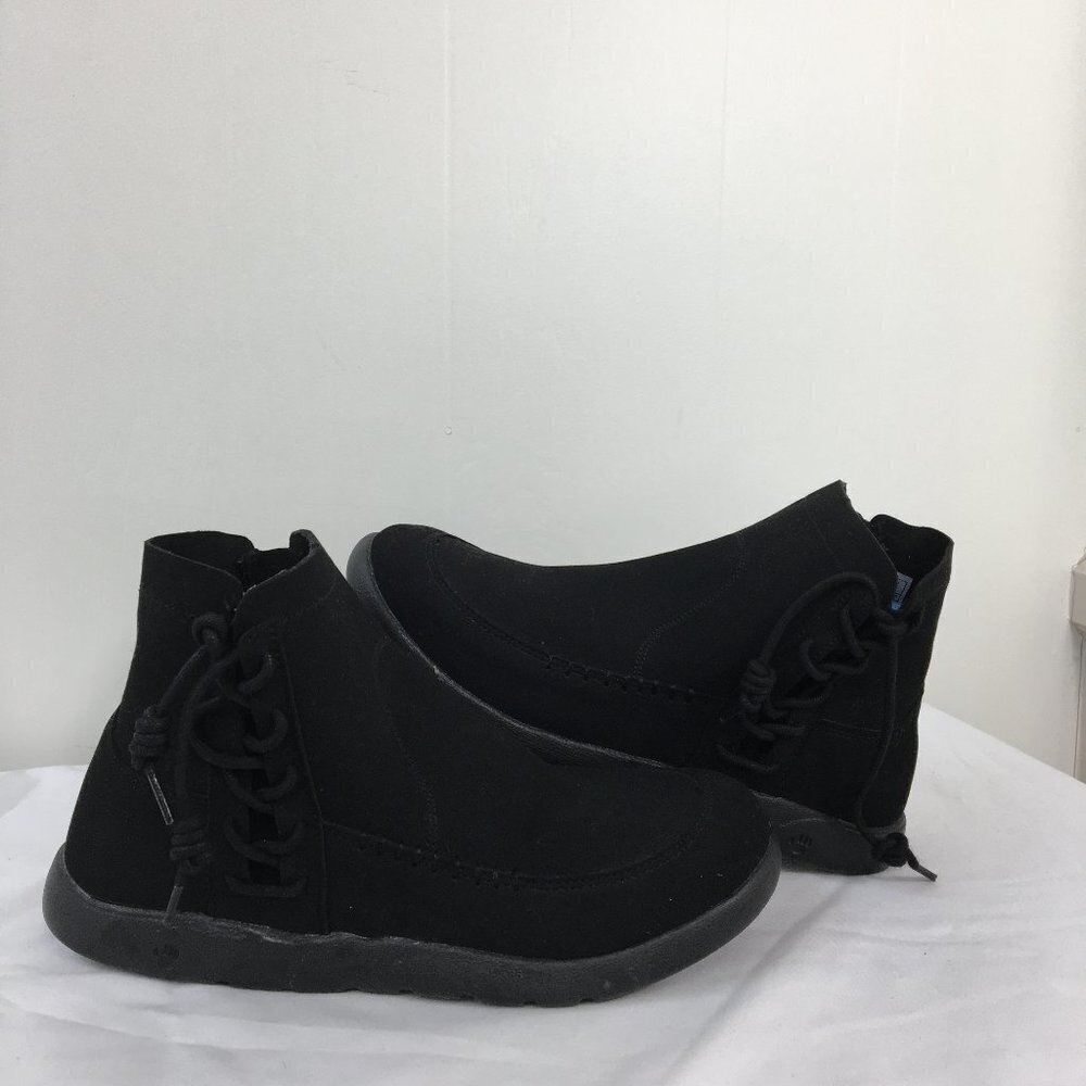 Bearpaw Women's Piper Memory Foam Black Ankle Boot Size 7 Like-NEW Condition